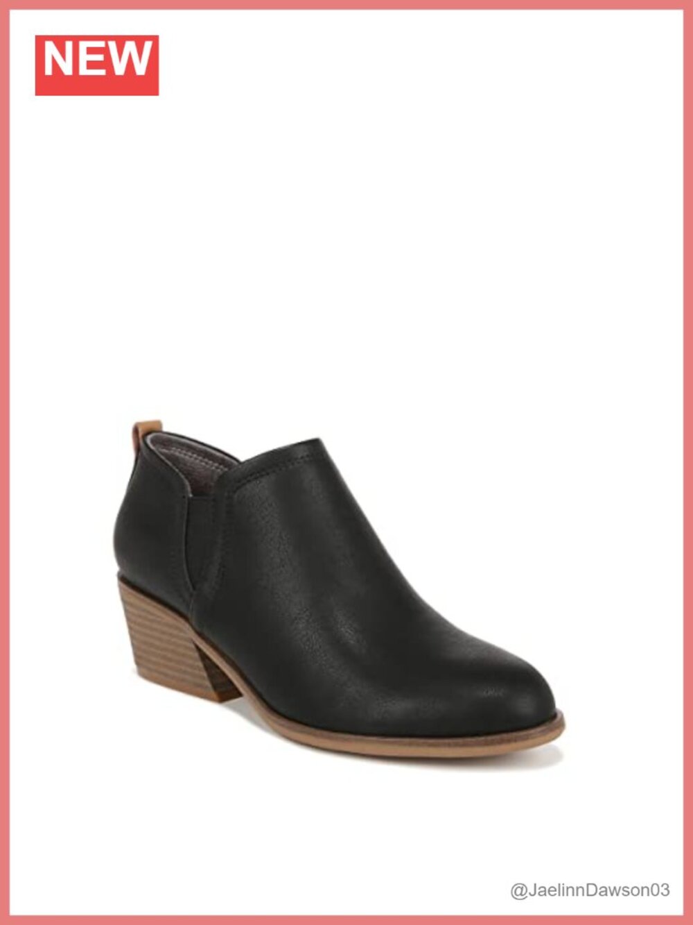 Womens Western Ankle Bootie Pointed Toe Slip On Block Heel